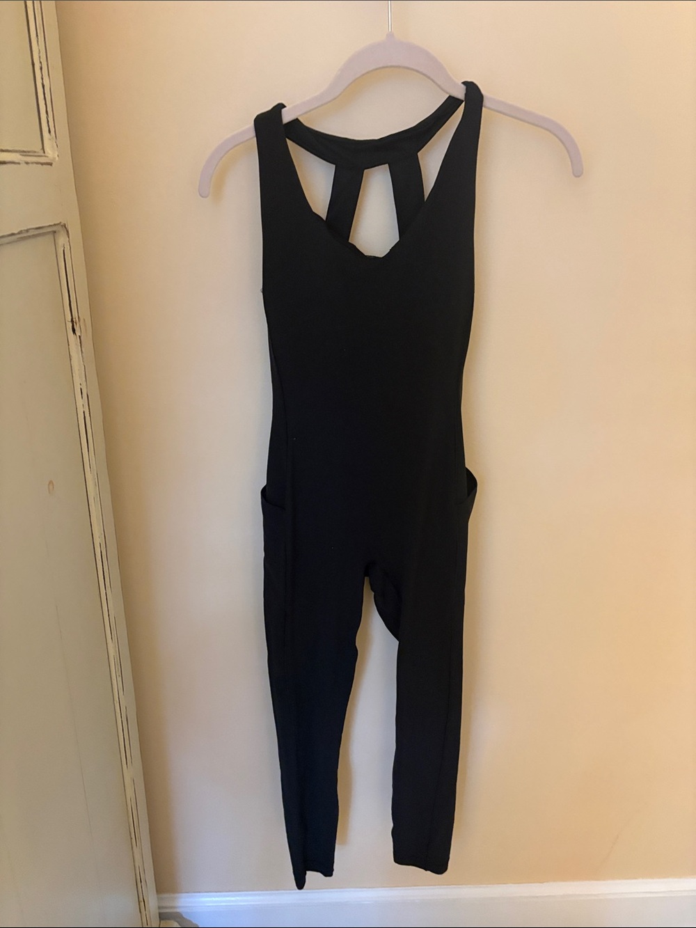 Athleta black Transcend7/8 bodysuit XS